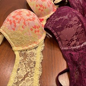 🙌 2 EUC VS 34B Dream Angels Push-up bras lace